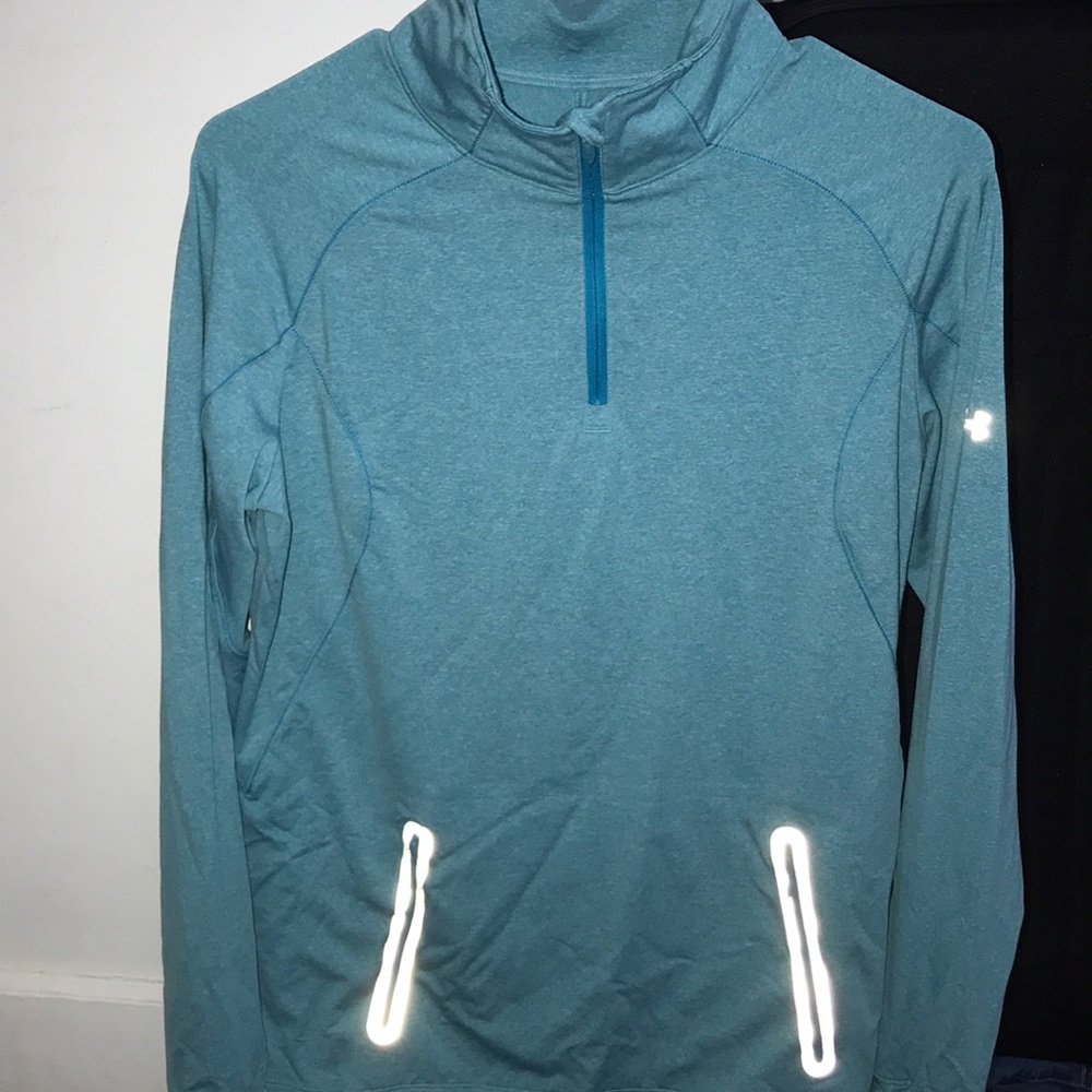 Blue under armor pull over quarter zip